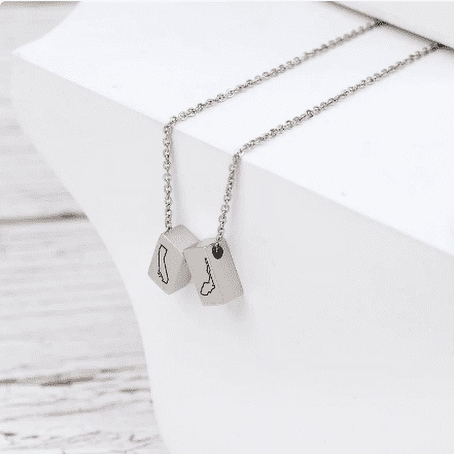 Gift for Best Friend - State Necklace - Personalized Long Distance State Necklace Gift - Long Distance Relationship Necklace - Sister Gift