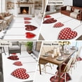thumbnail image 5 of Red Love Area Rugs 6'x9', Washable Small Throw Rugs for Kitchen Dining room, Valentine's Day Heart Red Plaid Minimalist Indoor Outdoor Rug Non-Slip Low Pile Carpet Runner Reversible Floor Mats, 5 of 8