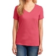 thumbnail image 1 of Mafoose Ladies Core Cotton V-Neck Tee Coral L, 1 of 5