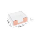 thumbnail image 4 of Sticky Notes Holder Rose Gold Post it Note Dispenser Clear Acrylic Memo Note Cube Holders 3.5x3.3 for Rose Gold Office Desk Accessories, 4 of 4
