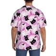 thumbnail image 3 of Fotbe Pink Girl Halloween Camisa Estampada de Manga Corta para Hombre, Casual de Verano, Estilo Playero, Sin Arrugas-Large, 3 of 5