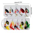 thumbnail image 3 of 2uds. Kit de Señuelos de Pesca giratorios de Metal reflectante, Wobblers de pesca, 10 Uds. (XLT-20), 3 of 6