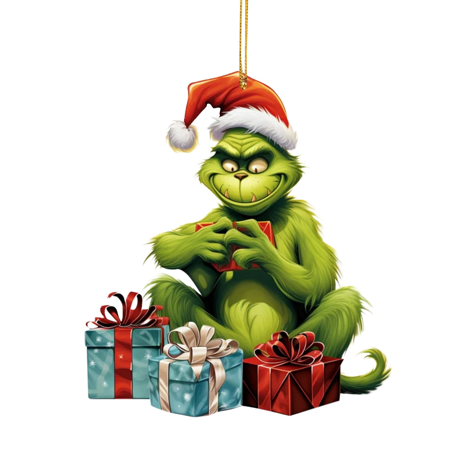 Toque Mágico Para Tu árbol: Adorno Colgante Del Grinch 2D Para Navidad – Decoración Divertida Y Resistente En Acrílico Para Que Los Niños Ayuden A Decorar