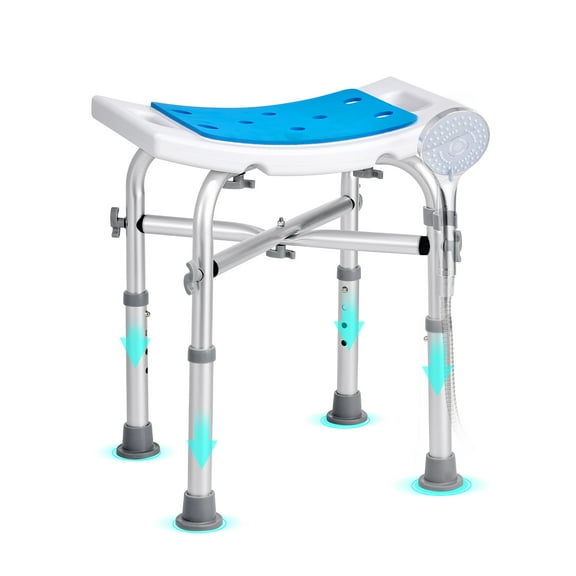 KFFKFF Bath Chair for Interior Showers, Height Modifiable Bath Stool with Reinforced Support, Shower Tub Seating, Anti-Skid Tub Bench for Aged, Disabled, and Handicapped Individuals