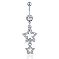 thumbnail image 1 of Anillos colgantes para el ombligo con forma de estrella brillante para mujer, piercing de acero quirúrgico para el ombligo, piercing para el cuerpo, 1 of 5