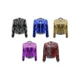 thumbnail image 1 of SUNSIOM Veste à Paillettes Brillantes pour Femmes, Décontractée, Légère, Cardigan à Manches Longues pour Vêtements d'Extérieur Mode Urbaine, 1 of 8