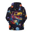 thumbnail image 2 of chaqlin Dinosaur Hoodies for Girls Boys Size 8-10 Long Sleeve Sweatshirts Jacket Galaxy Full-Zip Hooded Coat Casual Outerwear with Pockets Fall Winter Clothes, 2 of 7