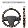 thumbnail image 3 of Renewold Steering Wheel Cover for Women Men, Soft Stretch Car Steering Wheel Protector Universal Fit for Sedans SUV, Brown Leopard Print Splash, 3 of 7