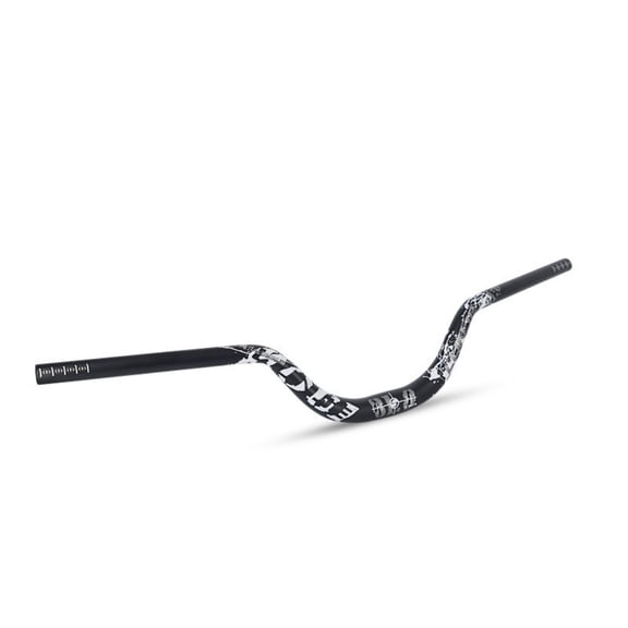 31.8mm MTB Mountain Bike Handlebar, 720mm Aluminum Alloy Riser Bar 90mm Rise, Bicycle Handlebar for MTB Dirt Bike, Black