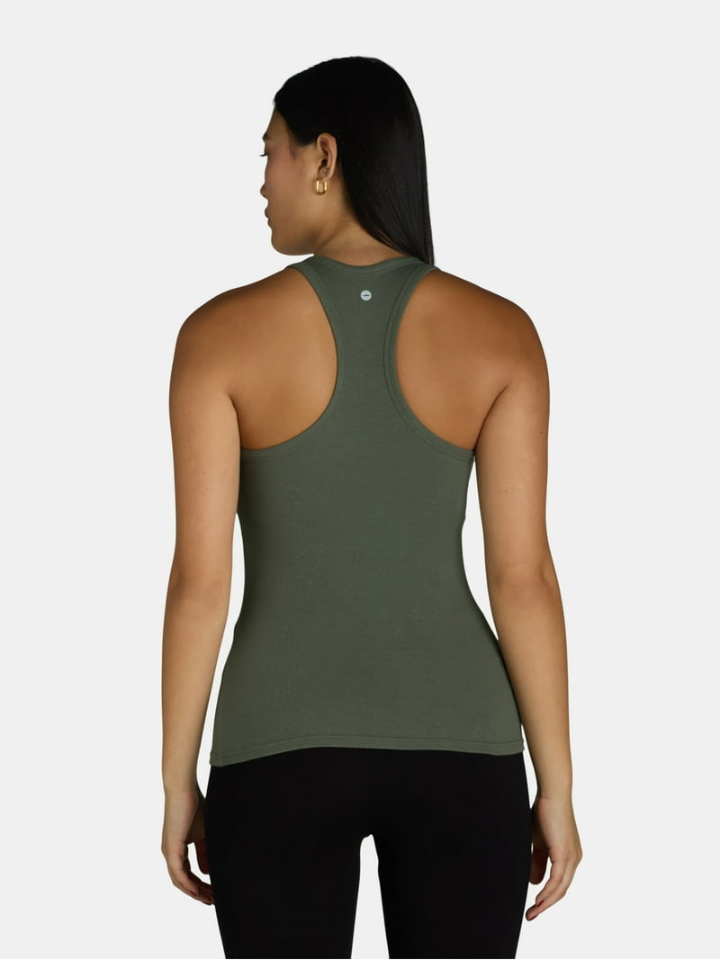 Avia women's Ribbed Tank Bra Moisture-Wicking Racerback