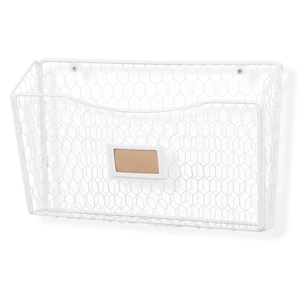 Wallniture Felic Chicken Wire Basket for Hanging File Folders, Home