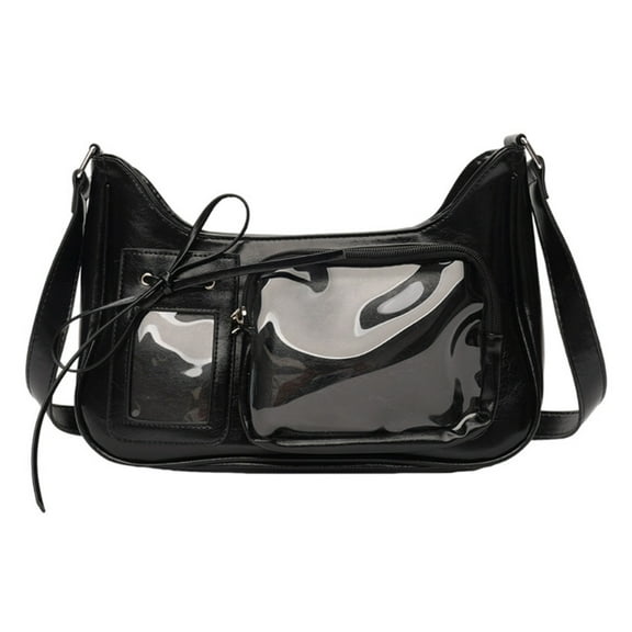 Stylish Ita Bag for Women with Badge Display and Adjustable Strap Wear Resistant Shoulder Bags for Everyday Activities