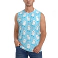thumbnail image 2 of Lsque Skating Poodle Fun Print Men's Cotton Blend Sleeveless Muscle Shirts (S-3XL)- Moisture Wicking, Odor Protection, UPF 30+,X-Large, 2 of 8