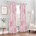 thumbnail image 7 of Coolnut Pink Flower Thickened Blackout Curtain 84 Inches, Perforated Window Curtains for Bedroom Living Room Stylish Thermal Insulated Curtains, 1 Pack Home Decor, 7 of 7