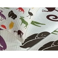 thumbnail image 4 of Ambesonne Zoo Quilted Bedspread Set 3 Pcs, Colorful Silhouettes Savannah, Queen Size,, 4 of 5