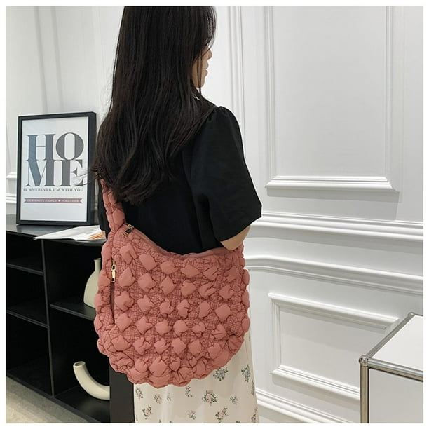 Quilted Tote Bags For Women Quilted Padding Shoulder Bag Down