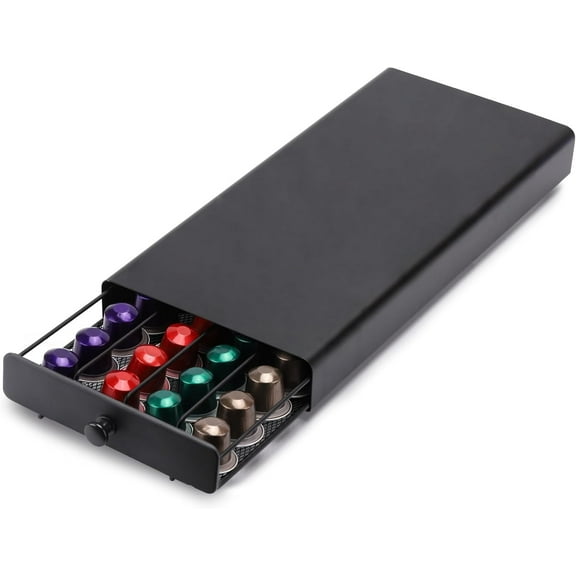Coffee Pod Storage Drawer Holder, 40 Capsule Capacity -Only applicable to nespresso coffee capsules