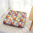 thumbnail image 3 of Illustration Floor Cushion 22 Inch Large Square Pillow, Vintage Daisy Artwork, Soft for Meditation & Hip Support, 3 of 7