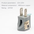 thumbnail image 3 of Conversion plug Japanese standard US standard two-pin to 5-15P US standard three-pin 15A125V two-pin to three-pin female socket, 3 of 5