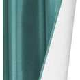 thumbnail image 2 of Faux Silk Blackout Curtains - 2-Panel Sets of 54x63 Room Darkening Black Out Curtains for Bedroom - Durable Thermal Insulated, Sun and Sound Blocking Dark Window Curtain - FS3, 63", Teal, 2 of 4