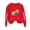 Red, variant on VEKDONE Women Game Day Sweatshirt Football Print Long Sleeve Sweatshirts Long Sleeve Crewneck Pullover Tops Casual Loose Y2k Clothes