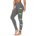 thumbnail image 3 of lcziwo Womens St Patricks Day Leggings Shamrock Leaves Print Pant Slim Fit Tummy Control Workout Leggings Irish Green Yoga Pants Gray XXL, 3 of 6
