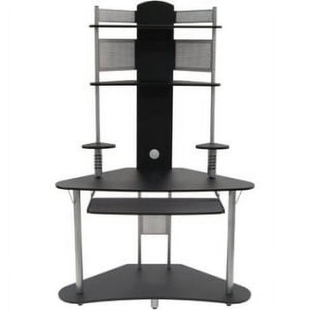 Calico Designs - Arch Tower Computer Desk - Black/Silver
