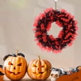 thumbnail image 2 of Abbracc Couronne de Porte Décorative pour Halloween, Décoration Murale de Ferme, Rouge, 2 of 8