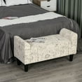thumbnail image 5 of HomCom Upholstered Bench, Beige, 5 of 9