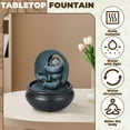thumbnail image 3 of Dsseng Fontaine de Table Boule Rotative Cascade de Roches Fontaine d'Eau de Table Intérieure pour Décoration Moderne de la Maison Bureau Salon Décoration, 3 of 10