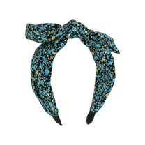 Unique Bargains 1 Pc Retro Bow Headbands for Women Blue Black