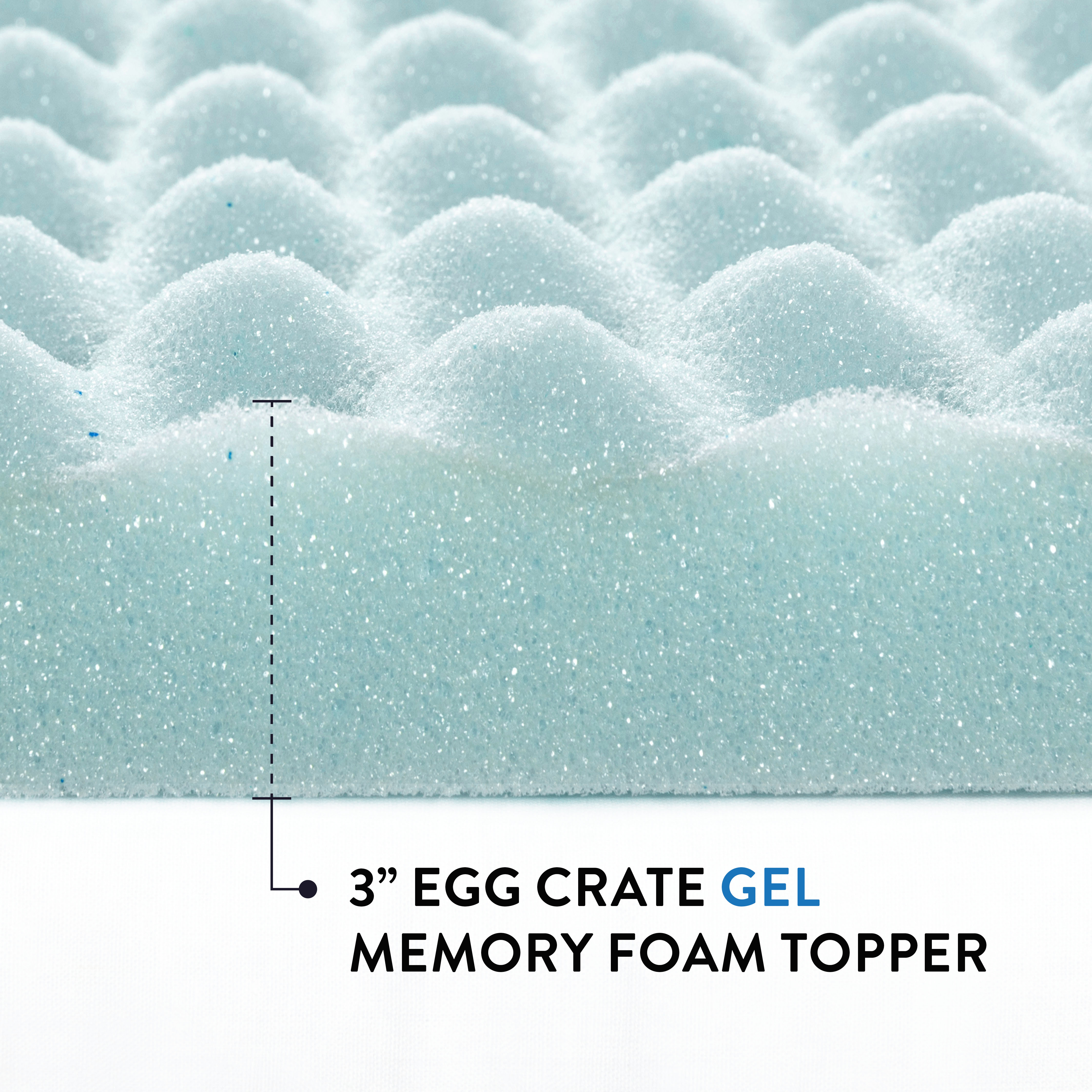 Best Price Mattress 3 Inch Egg Crate Memory Foam Topper - Full Size, Lavender
