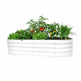 thumbnail image 6 of NuVue Products RIGID-Cast 4-in-1 Outdoor White Modular Raised Garden Bed – 14" High with 4 Configurations, 6 of 8