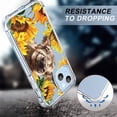 thumbnail image 3 of Highland Cow Sunflower Clear Case for iPhone 13,Aesthetic Art Design Case for Men Women,Unique Soft Transparent TPU Bumper Case Cover, 3 of 5