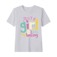 thumbnail image 2 of Shirts for Girls Size 6 Crew Neck Tshirts for Teen Girl Short Sleeve Shirts Girls 14 Floral Shirt for Kids Y2k Girls Tops Size 8-10 New Arrivals, 2 of 3