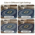 thumbnail image 7 of ODIKA 3'x5' Washable Throw Rug Disc Cd Retro Music Record Featuring Groove Rings Wave Motif for Entryway, Kitchen, Mudroom, Stain Resistant, Low Profile, Non-Slip, 7 of 7