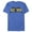 Royal Blue Heather, variant on Men's Batman Caped Crusader Logo Graphic Tee Navy Blue Heather Large
