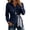 Navy, variant on Blouses for Women - Fashionable Front Twist Paisley Print Scarf Belt Long Sleeve Top - Business Casual Work Blouse,Navy S