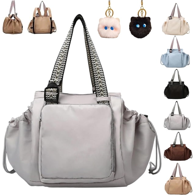 Ekon Essential Tote, Multifunctional Travel Organizer Bag for Ladies-15 Pockets, Boasts Great Storage Capacity (Gray)