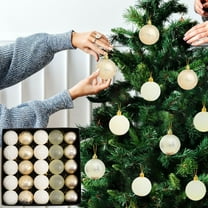 JLFNYA Christmas Ball Ornaments, 25 Pcs Christmas Balls, Christmas Tree Decorations, Christmas Tree Ornament, Christmas Ornaments Sets, Cute Christmas Decor, Holiday Decor