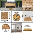 thumbnail image 3 of Bathroom Rug Bamboo Duckboard Natural 18"L x 18"W, 3 of 6