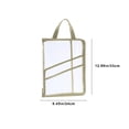 thumbnail image 3 of A4 Portable Folder Accordion Bag, ZZkhGO Multi Layer Large Capacity Test Paper Storage Bag, Secure Zipper Closure Plastic Organizer for Student Office Documents, Brown, 3 of 7