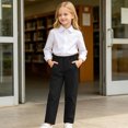 thumbnail image 5 of Nskgu Boys Casual Pants Elastic Waist Straight Leg Pull On Dressy with Side Pockets for Big Kids, 5 of 6