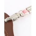 thumbnail image 2 of Lanyard Faux Leather Vertical Office Name ID Card Tag Badge Holder Brown Pink, 2 of 2