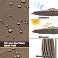 thumbnail image 2 of Gymax Parasol Déporté Suspendu pour Patio 11 Pi, Inclinaison 360° avec Base, Beige, 2 of 7