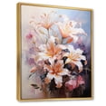 thumbnail image 2 of Designart "Pink Lilies love expression" Floral Floater Framed Wall Decor, 2 of 7