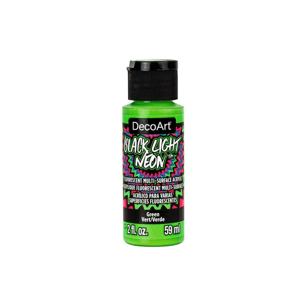 BLN0430 DECOART BLACK LIGHT NEON PAINT 2OZ GREEN