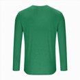 thumbnail image 4 of larppty Long Sleeve Training Top with Thumbholes, Comfortable Yoga Gym Quick-dry Pullover Top (Green, M), 4 of 5
