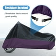 thumbnail image 3 of REGALWOVEN Motorcycle Cover Motorbike Cover Scooter Universal Waterproof Sun Outdoor Protection 180T L Black Purple, 3 of 7