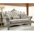 thumbnail image 3 of Homeroots 374238 70 x 43 in. x 48 in. Polyurethane Loveseat with 3 Pillows, Bone, 3 of 11